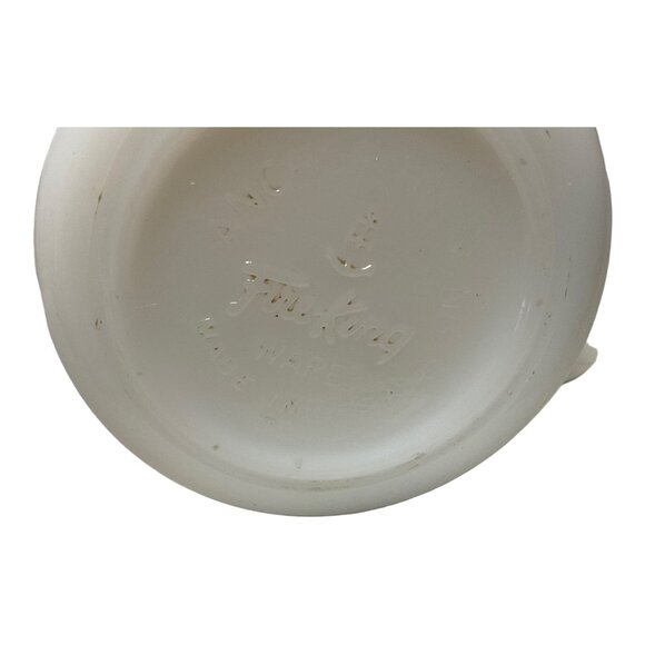 Fire King Milk Glass Mugs With Peach Design Set Of 2 Vintage Collectible - Picture 10 of 11